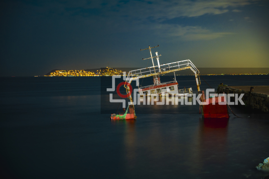 Close-up at shipwreck